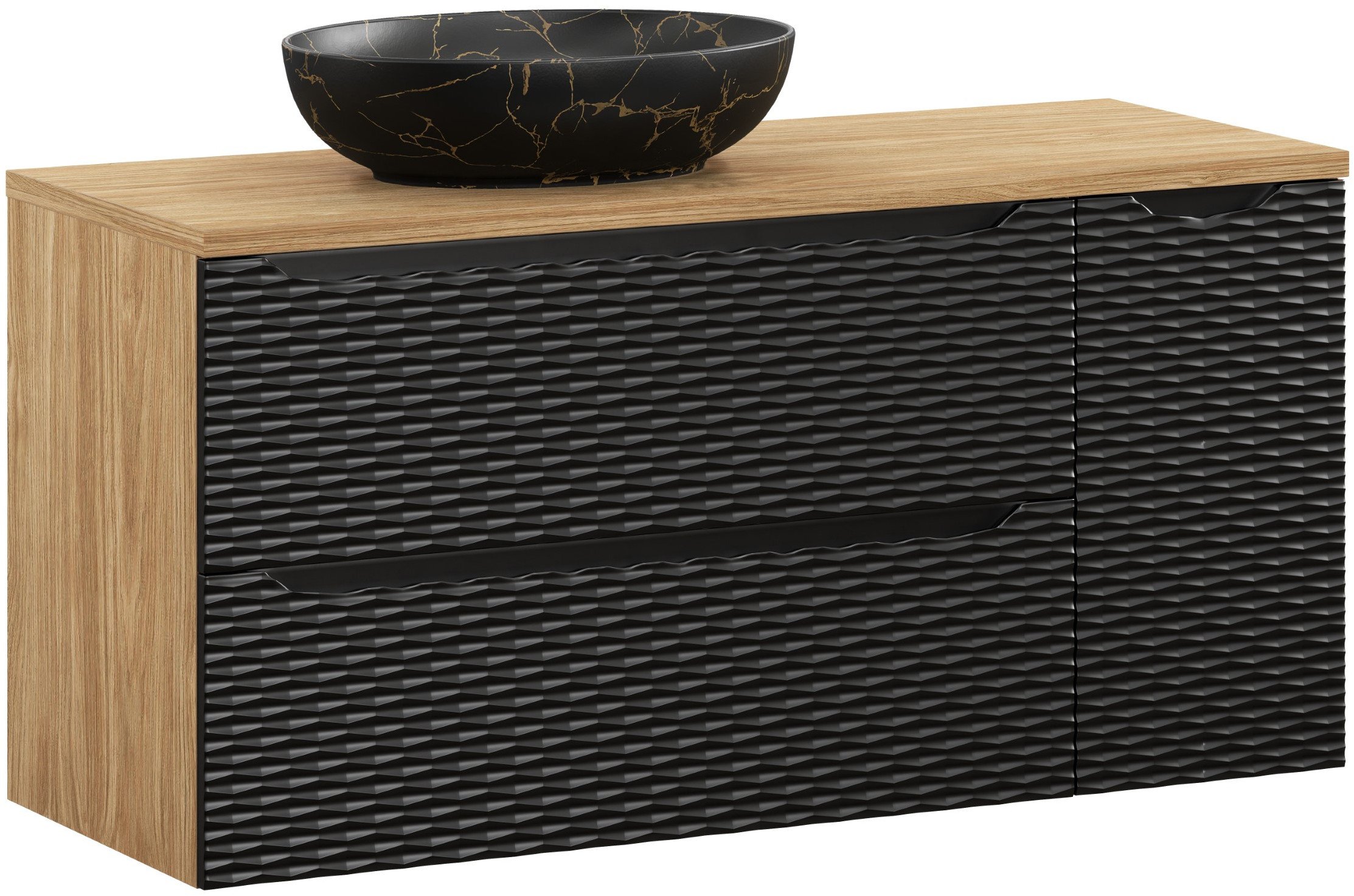 Zestaw meblowy 120cm z blatem i umywalką nablatową Mona