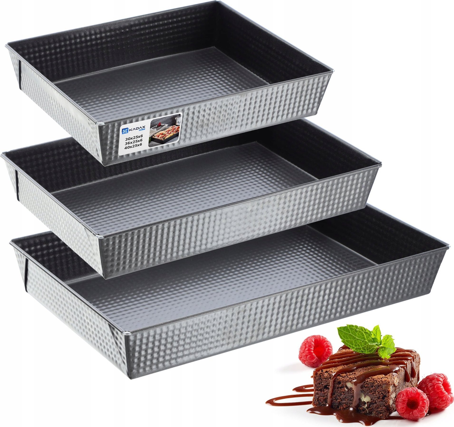 Kadax KADAX Blacha Forma Do Pieczenia Zestaw xxL 3szt