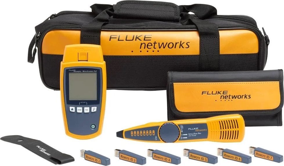 Fluke networks FLUKE FL-MS-POE-KIT Tester do weryfikacji okablowania MicroScanner PoE z dodatkowym wyposażeniem