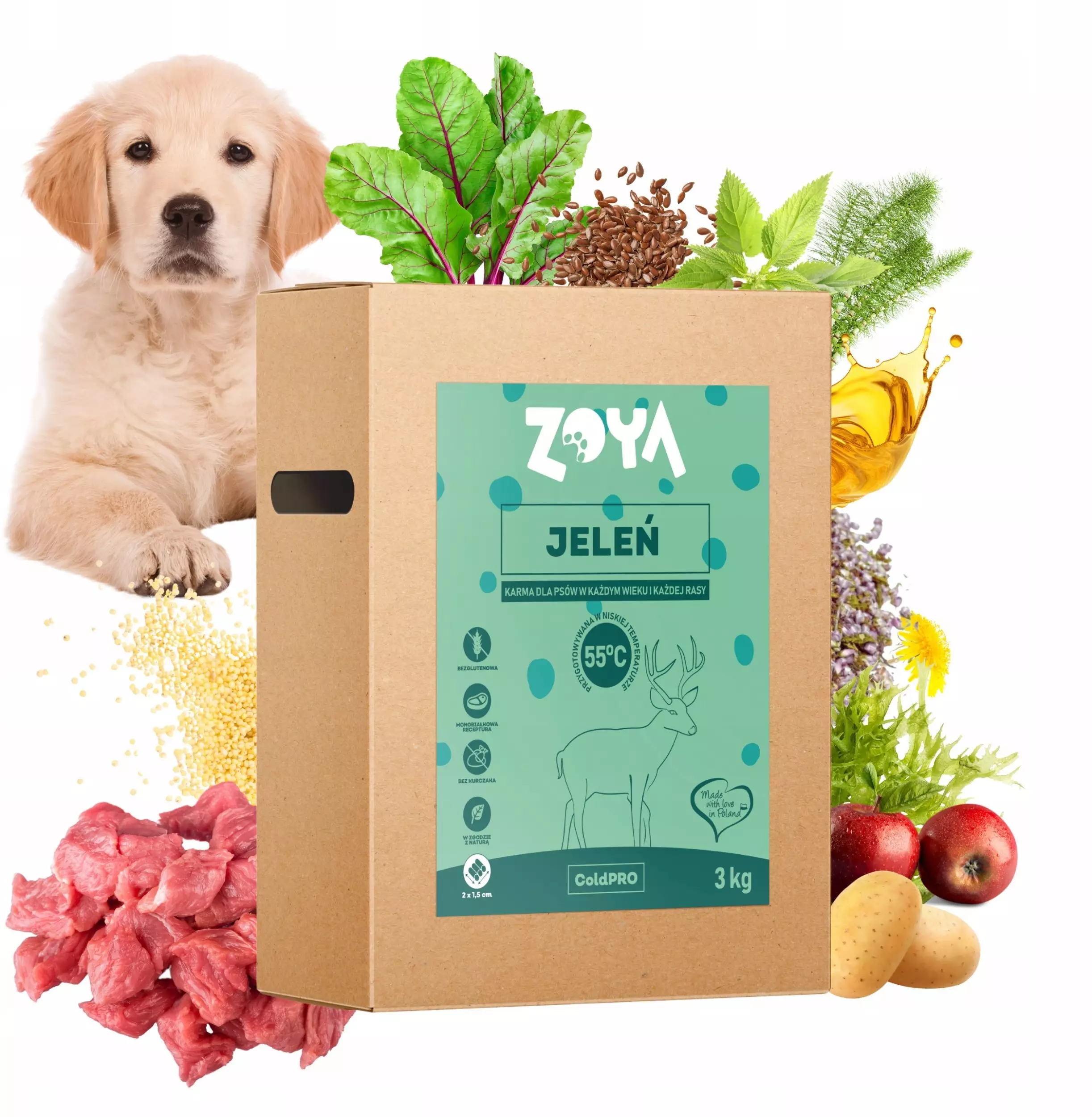 ZOYA COLDPRO Jeleń sucha karma dla psa 3kg