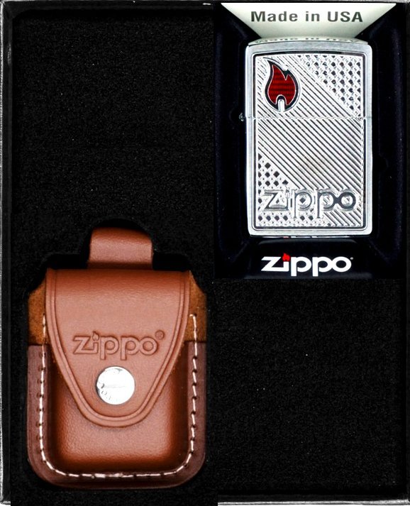 Zestaw ZIPPO Zapalniczka TILES EMBLEM Prezentowy No2
