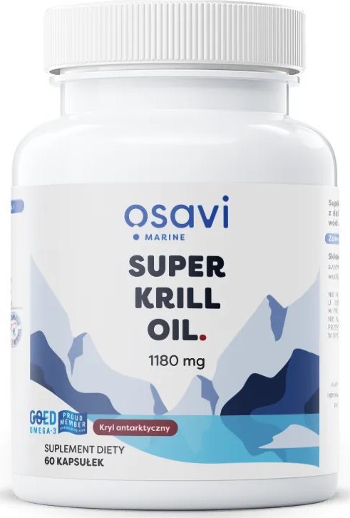 Osavi Osavi - Super Krill Oil, Olej z Kryla, 1180mg, 60 kapsułek miękkich
