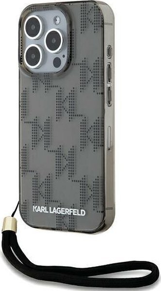 Karl Lagerfeld Karl Lagerfeld KLHCP15XHKDPNSK iPhone 15 Pro Max 6.7" czarny/black hardcase IML Mono KL Pattern & Cord