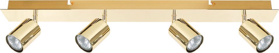 Lampa sufitowa Beliani Lampa sufitowa 4-punktowa metalowa złota TIGRIS