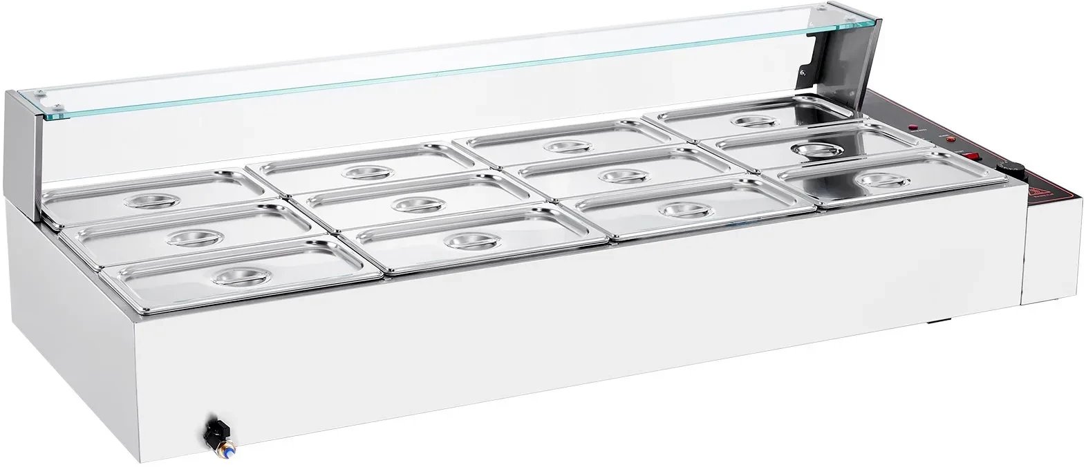 Podgrzewacz Gastronomiczny 12x4,7L elektryczny do bufetu szyba