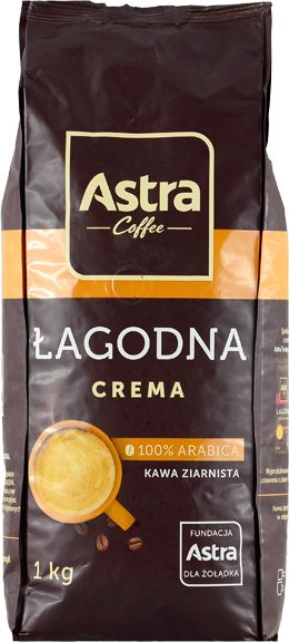 Kawa ziarnista Astra Łagodna Crema 1 kg