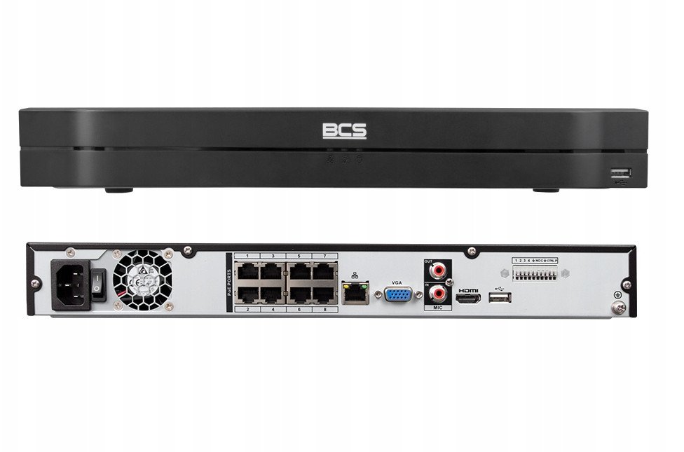 BCS-L-NVR0802-A-4KE-8P(2L) Rejestrator IP BCS 8 kanałowy, PoE