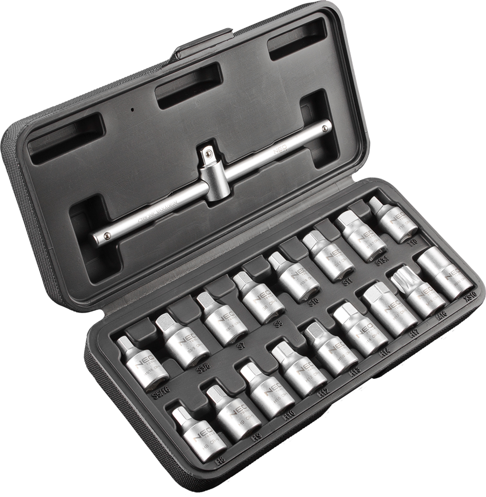 Neo Klucze do spustu oleju 3/8" 18 szt. (11-235)