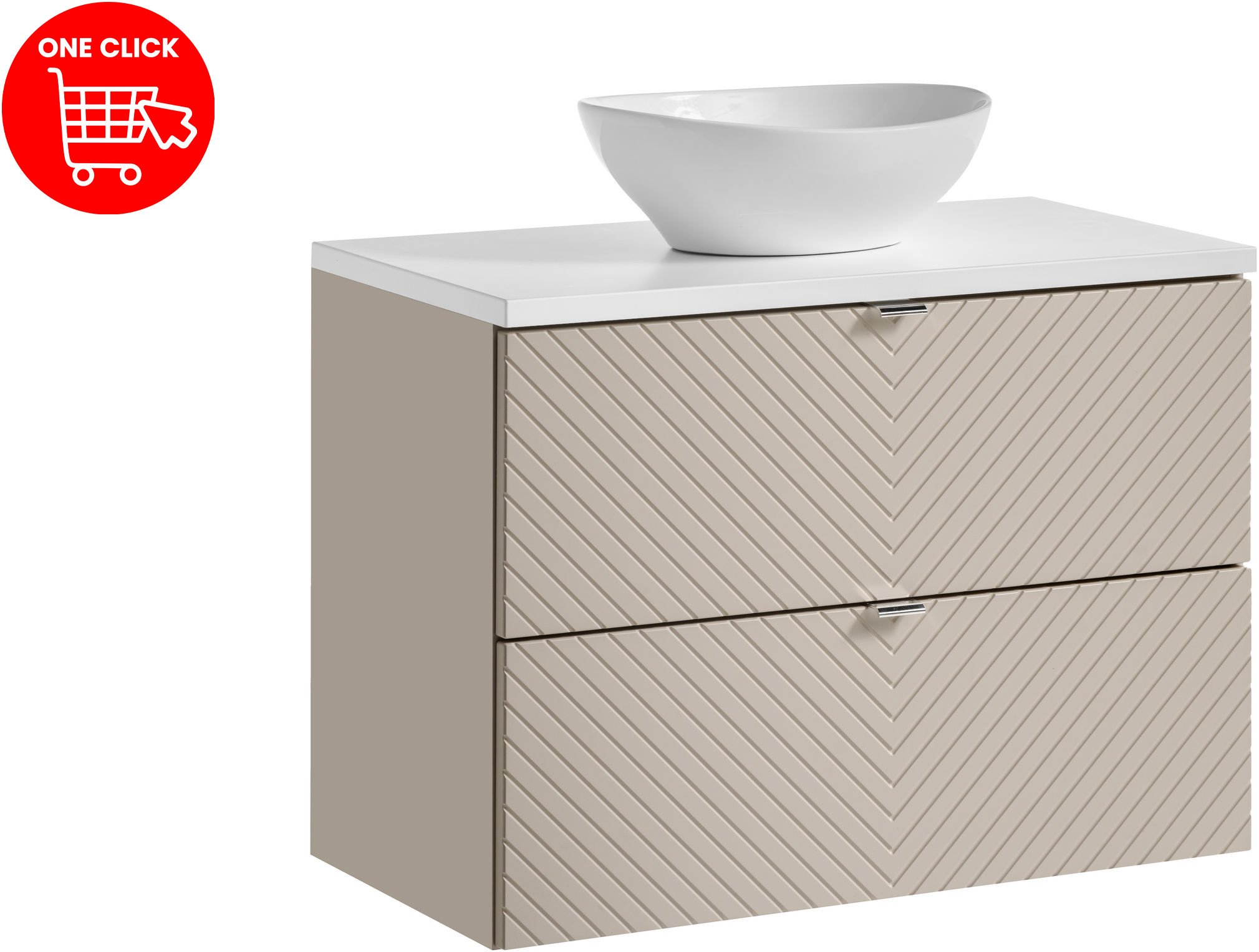 Zestaw meblowy 80cm z blatem i umywalką nablatową Lola