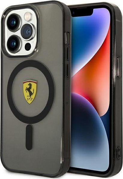 Ferrari Ferrari Translucent MagSafe - Etui iPhone 14 Pro Max (Czarny)