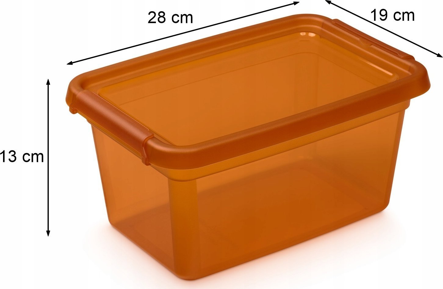 Moxom Pojemnik do przechowywania MOXOM BaseStore Color, 4,5l, amber, transparentny pomarańczowy