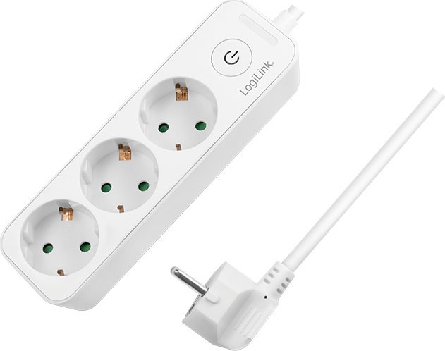 Listwa zasilająca LogiLink LogiLink 3 gniazda 1.5m biała