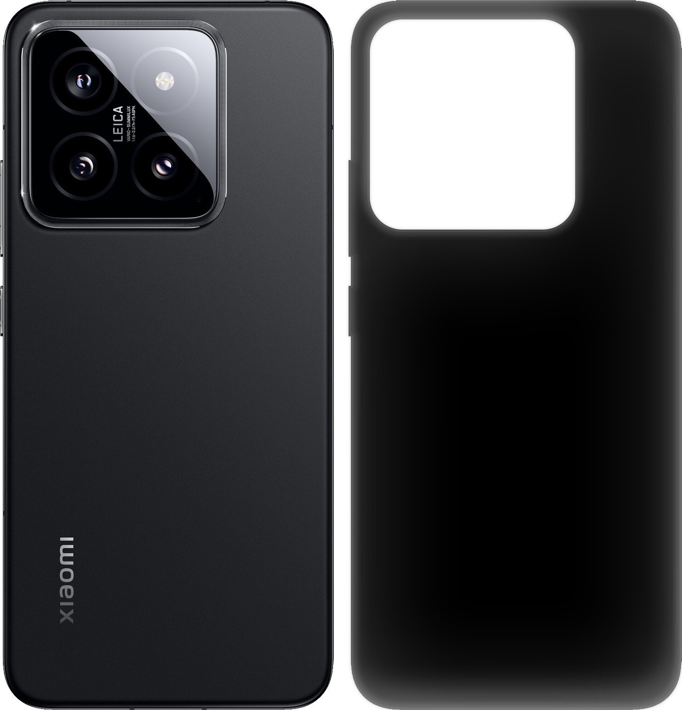 Hello Case ETUI DO XIAOMI 14 PRO GUMOWE OBUDOWA CZARNE MATOWE SILIKON POKROWIEC SLIM