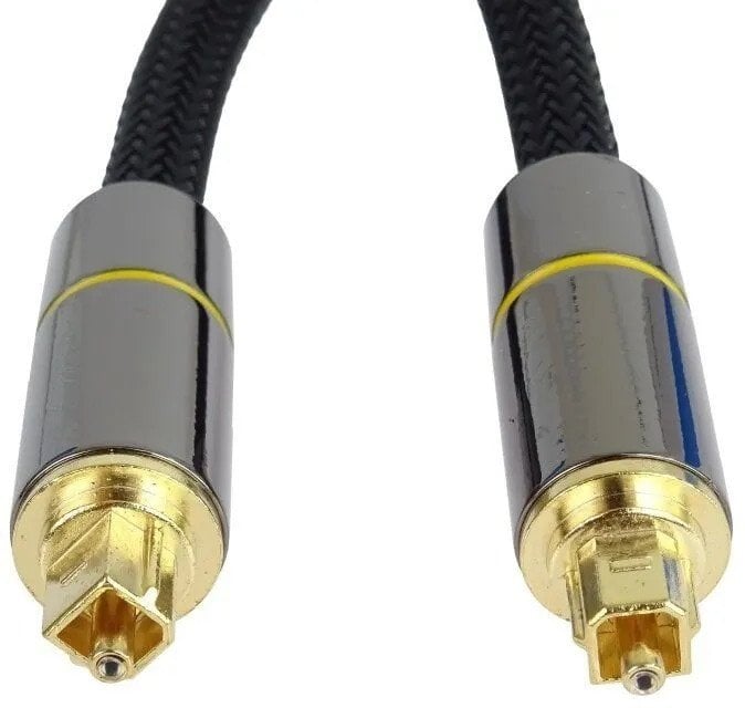Kabel PremiumCord Optyczny audio kabel Toslink, OD:7mm, Gold-metal design + Nylon, 3m