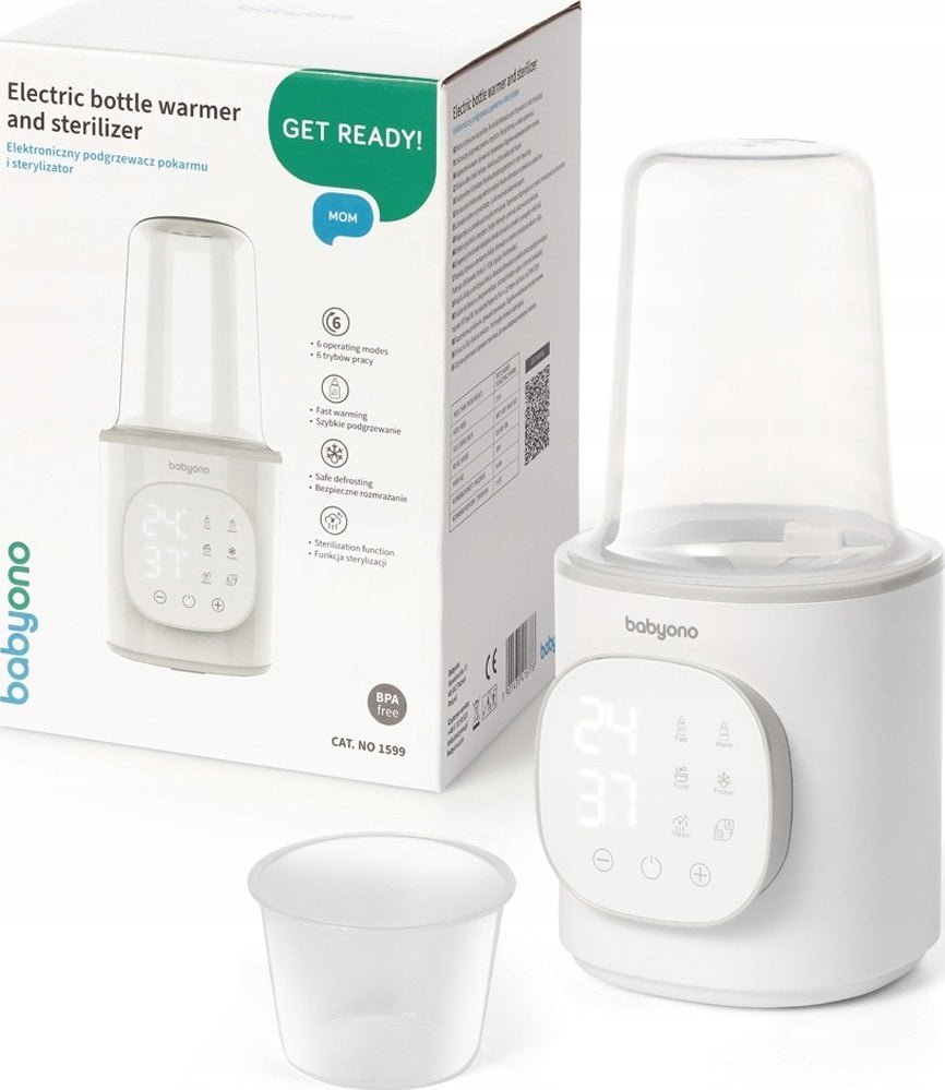 BabyOno elektroniczny podgrzewacz pokarmu i sterylizator 6w1 (ONO-52483)