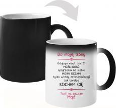 Koszulkowy Do mojej żony - magiczny kubek z nadrukiem
