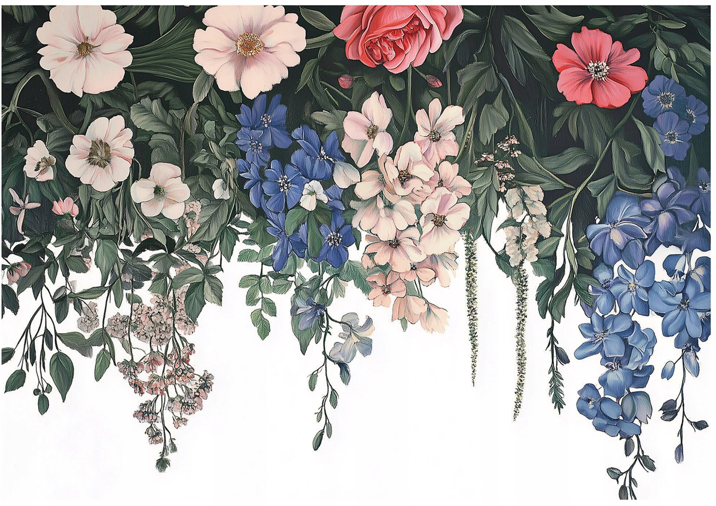 Fototapeta Wiszące Kwiaty Liście Sypialnia Salon Tapeta Flizelina 250X175