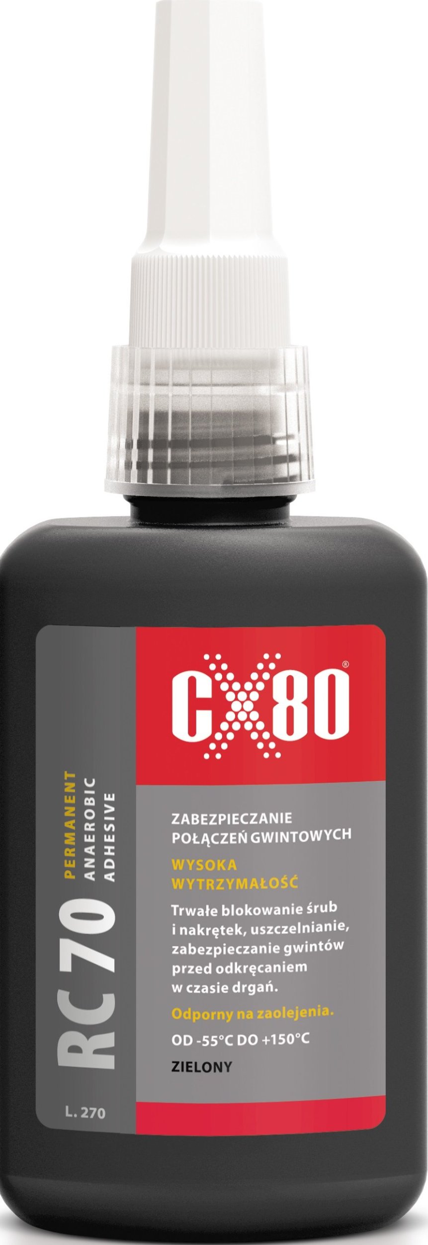 CX80 KLEJ ANAEROBOWY DO ÅRUB O DUÅ»EJ SILE ÅÄCZENIA 50ML
