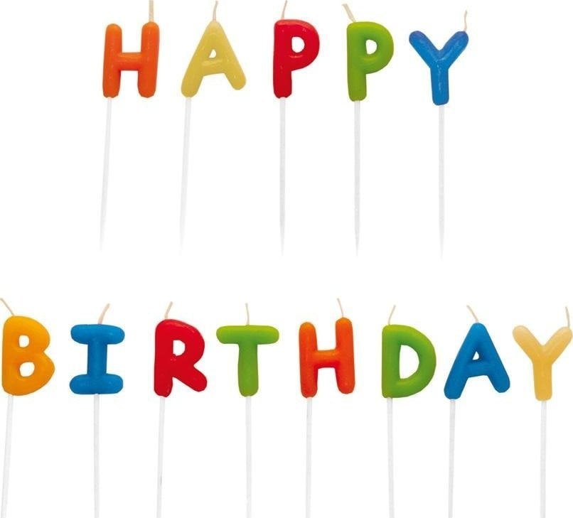 Świeczki happy birthday wielokolorowe 13szt.
