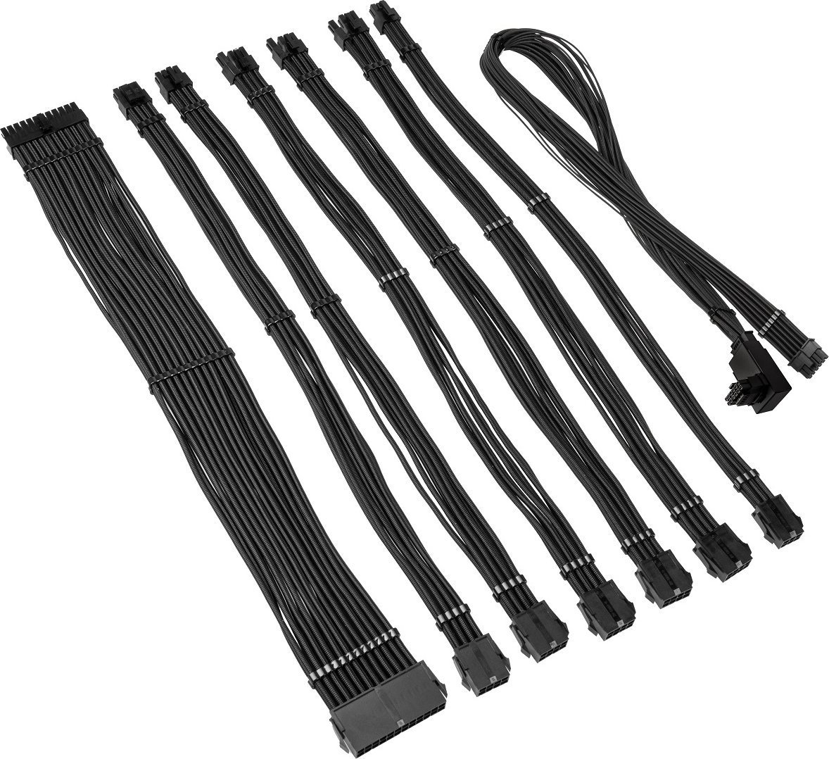 Kolink Kolink Core Pro Braided Cable Extension Kit 12V-2x6 Type 1 - Jet Black
