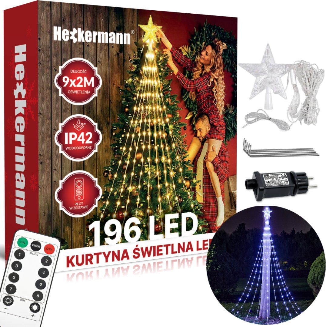 Lampki choinkowe Heckermann Lampki świąteczne Choinka CL-G40SL Cool