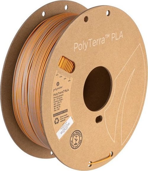 Poly Filament Polymaker PolyTerra PLA Dual Foggy Orange 1,75mm 1kg - Grey-Orange}