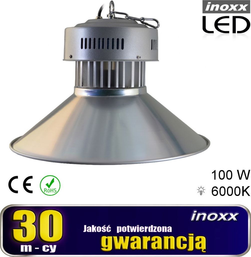 Nvox Lampa przemysłowa led 100w high bay cob 6000k zimna 10 000lm