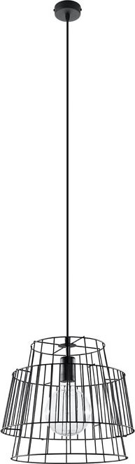 Lampa wisząca Lumes Czarna druciana lampa wisząca loftowa - EX582-Gati
