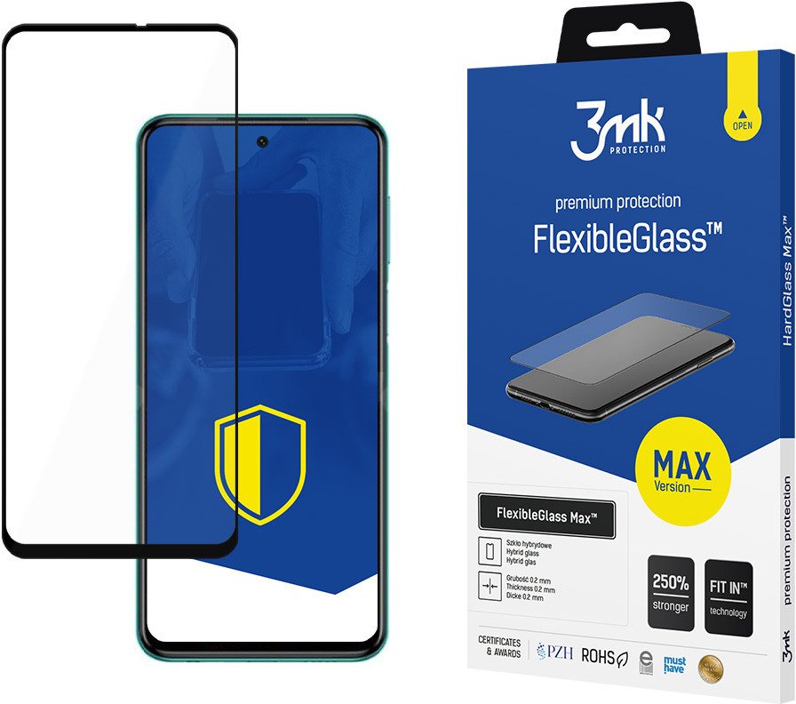 XIAOMI REDMI NOTE 9 PRO 4G - 3MK FLEXIBLEGLASS MAX BLACK