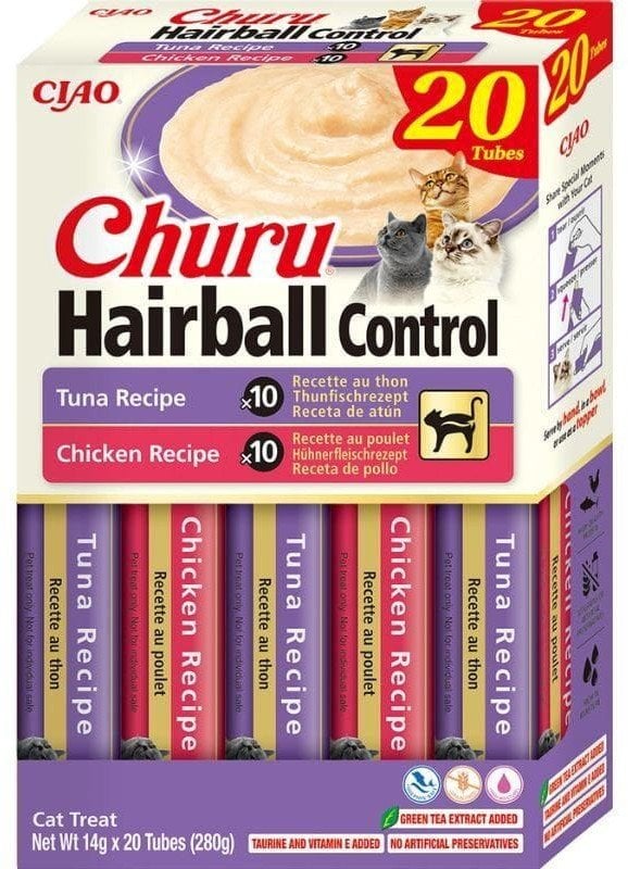 INABA CAT CHURU HAIRBALL VARIETY przysmak dla kota 20x14g (280g)