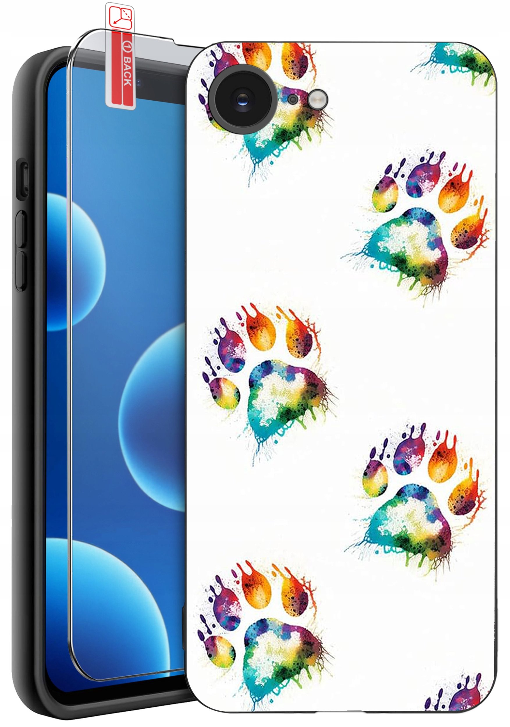 ETUI do iPhone 16e | WZORY | SILIKONOWE MATT CASE + SZKŁO 9H