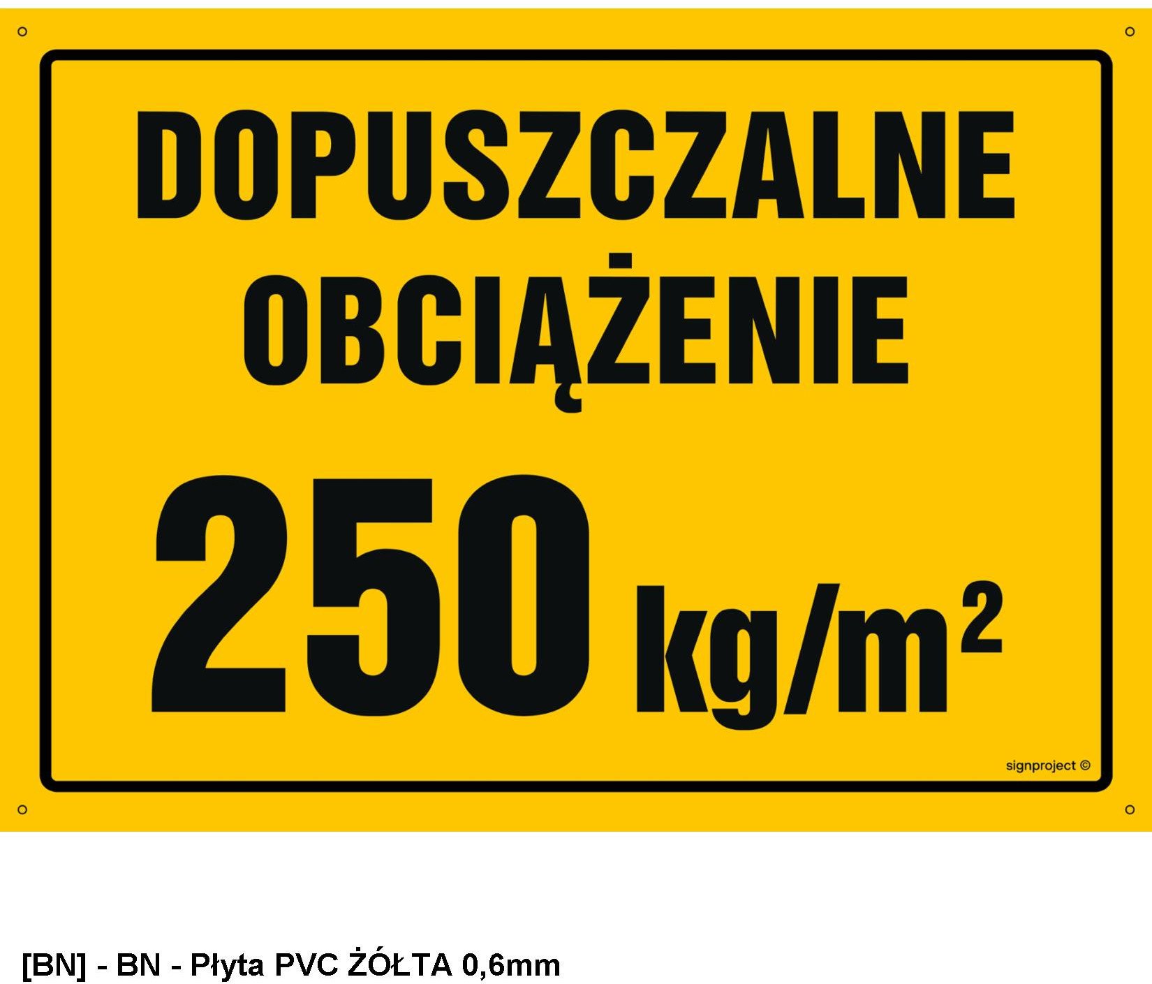 OA176 - Dopuszczalne obciążenie 250 kg/m2 350x250