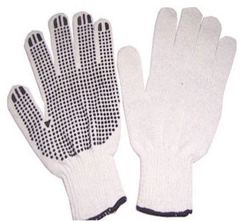 GLOVES KNITTED RUBBER DOTTED SIZE 11