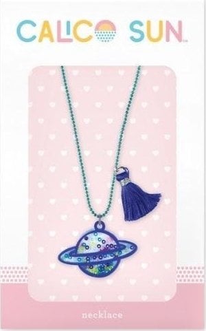 Kolorowe Baloniki Naszyjnik Charlie - Planeta z brokatem