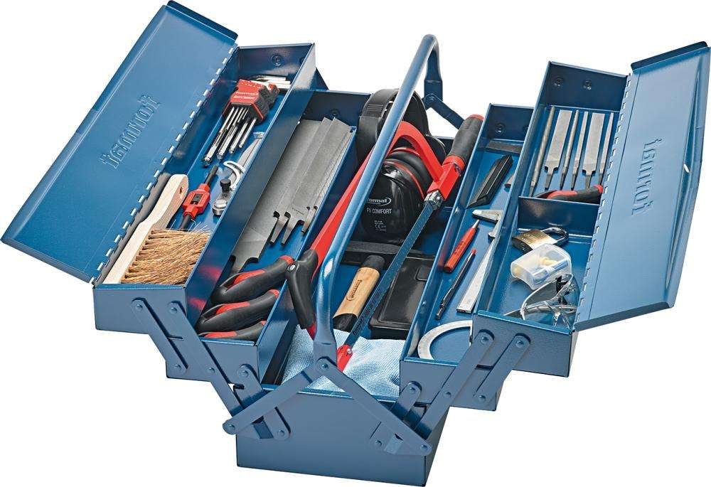 Zestaw narzędzi do metalu, 43-częściowy walizka z blachy stalowejFORMAT