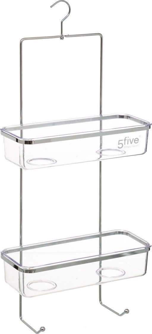 Koszyk prysznicowy 5five Półka łazienkowa WISZĄCA 2-poziomowa Na drążku