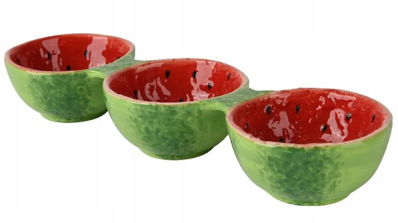 Zestaw 3 ceramicznych miseczek na przekąski 8x28x4cm