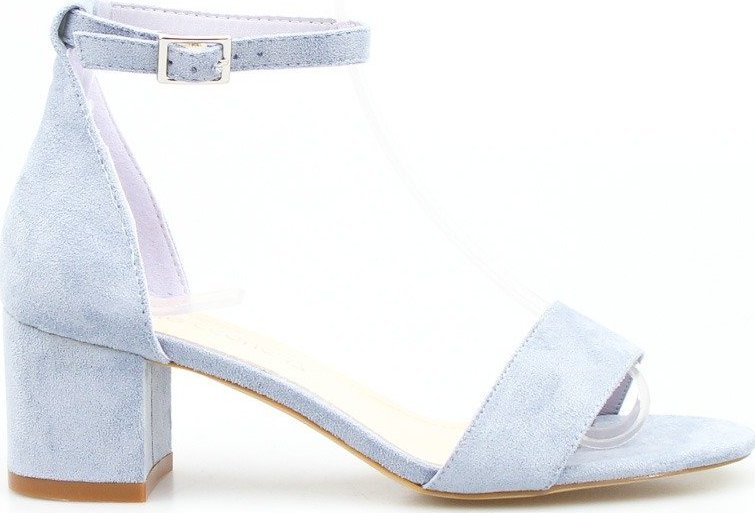 Sergio Leone Sandały z cholewką zamszowe jasne niebieskie Sergio Leone-39