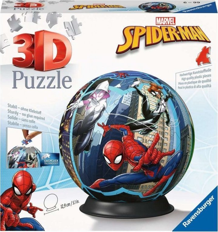 Ravensburger Puzzle 72 elementy 3D Kula Spiderman