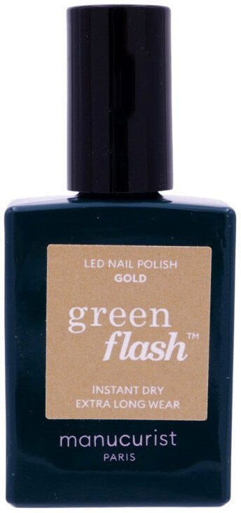 MANUCURIST_Green Flash Led Gel Nail Lacquer lakier do paznokci Gold 15ml
