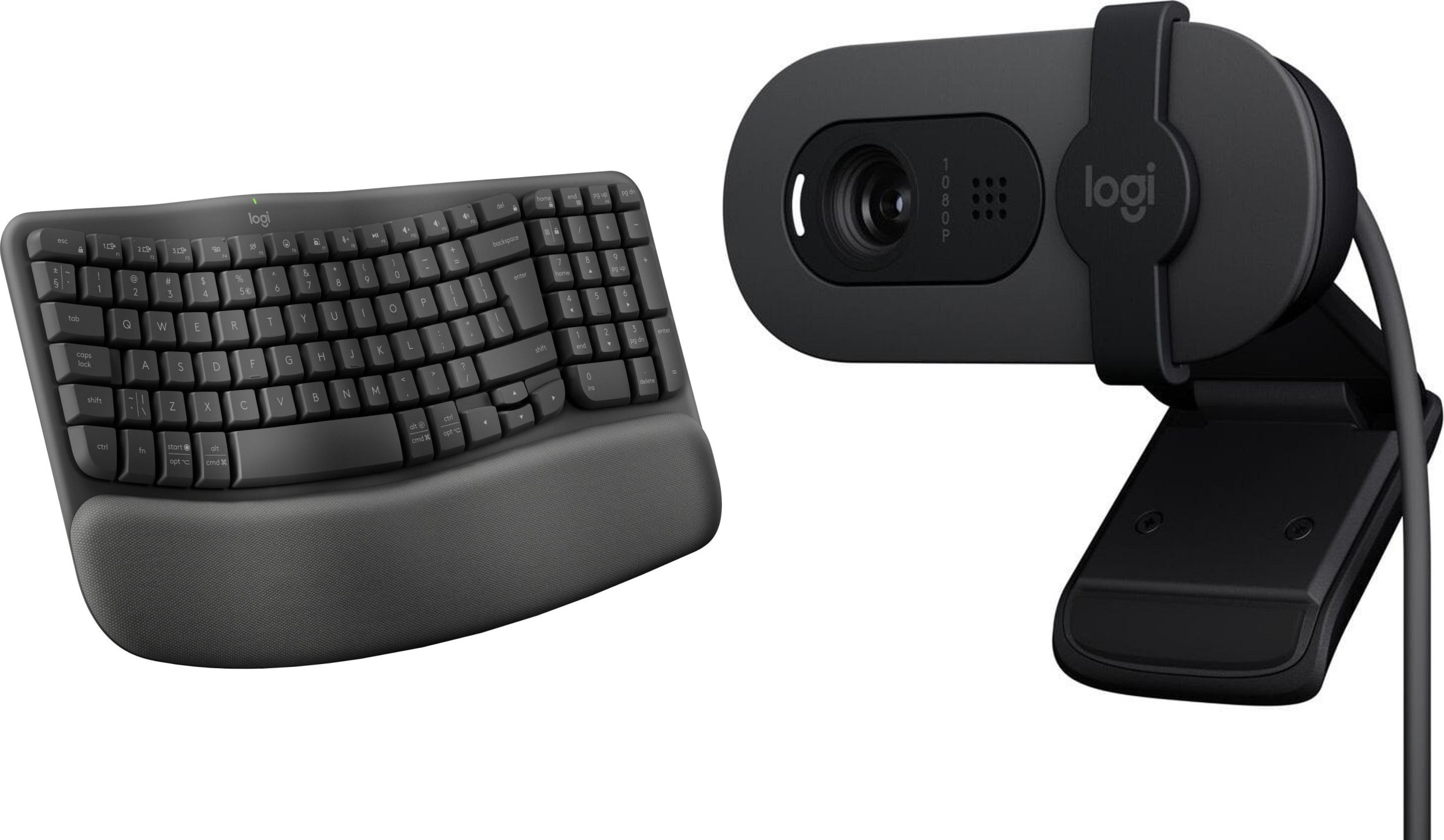 Klawiatura Logitech Wave Keys (920-012304) + Brio 100 (960-001585)