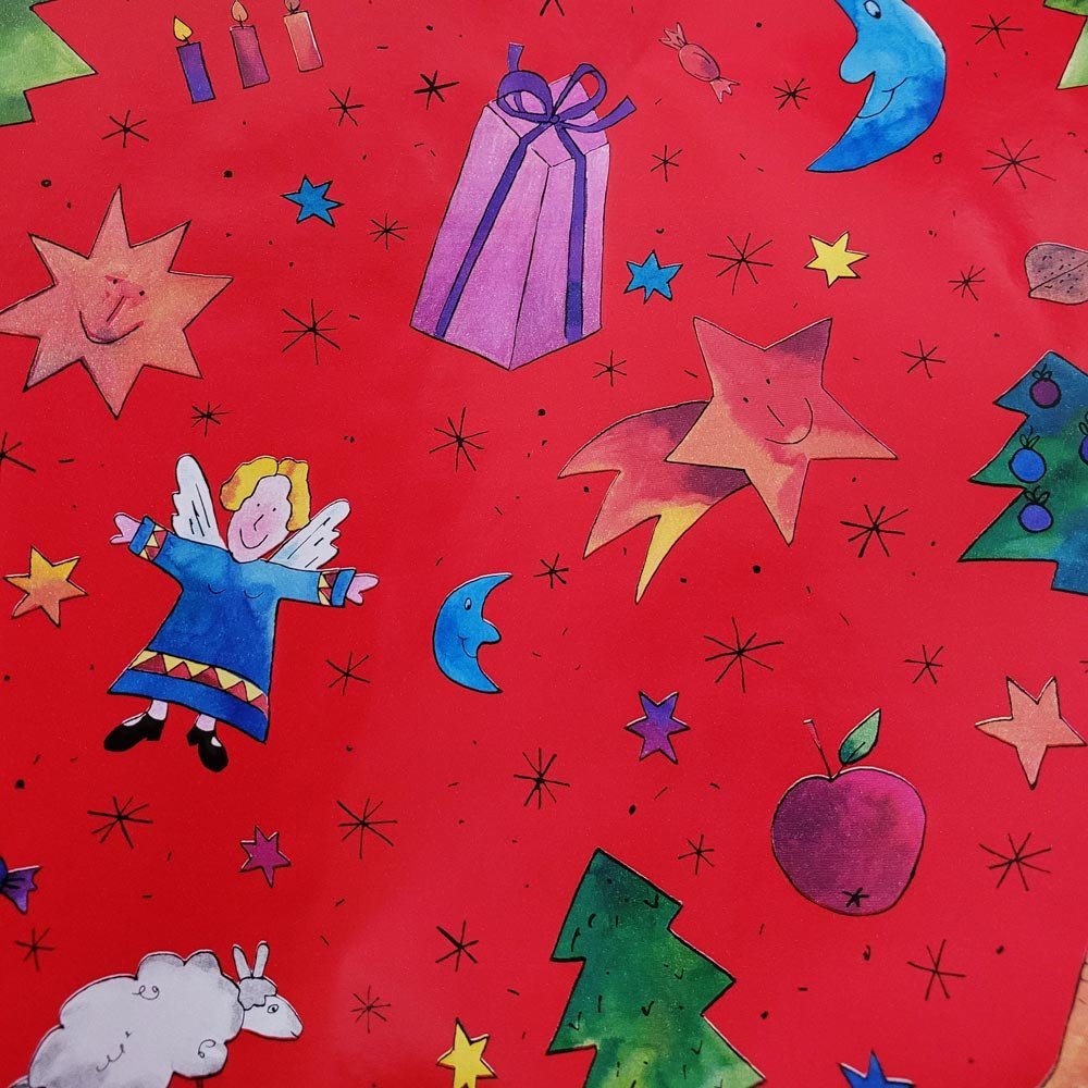 Fastima Papier świąteczny do pakowania 57cmx2m 2m574 czerwony
