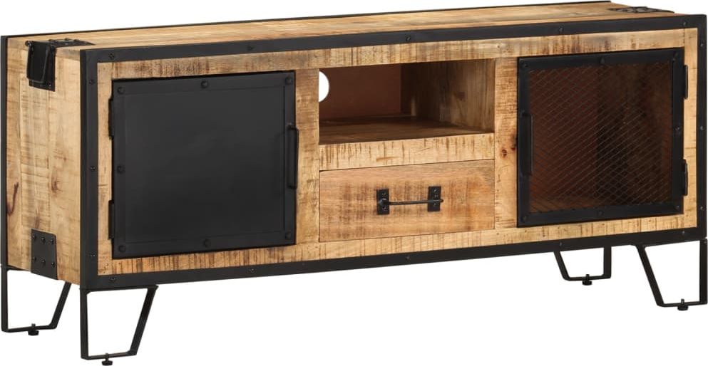 vidaXL Szafka pod telewizor, 110x31x46 cm, surowe drewno mango