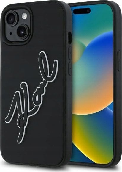 Karl Lagerfeld KLHCP15S3DRKSDLK iPhone 15 6.1" black/black hardcase 3D Rubber Signature