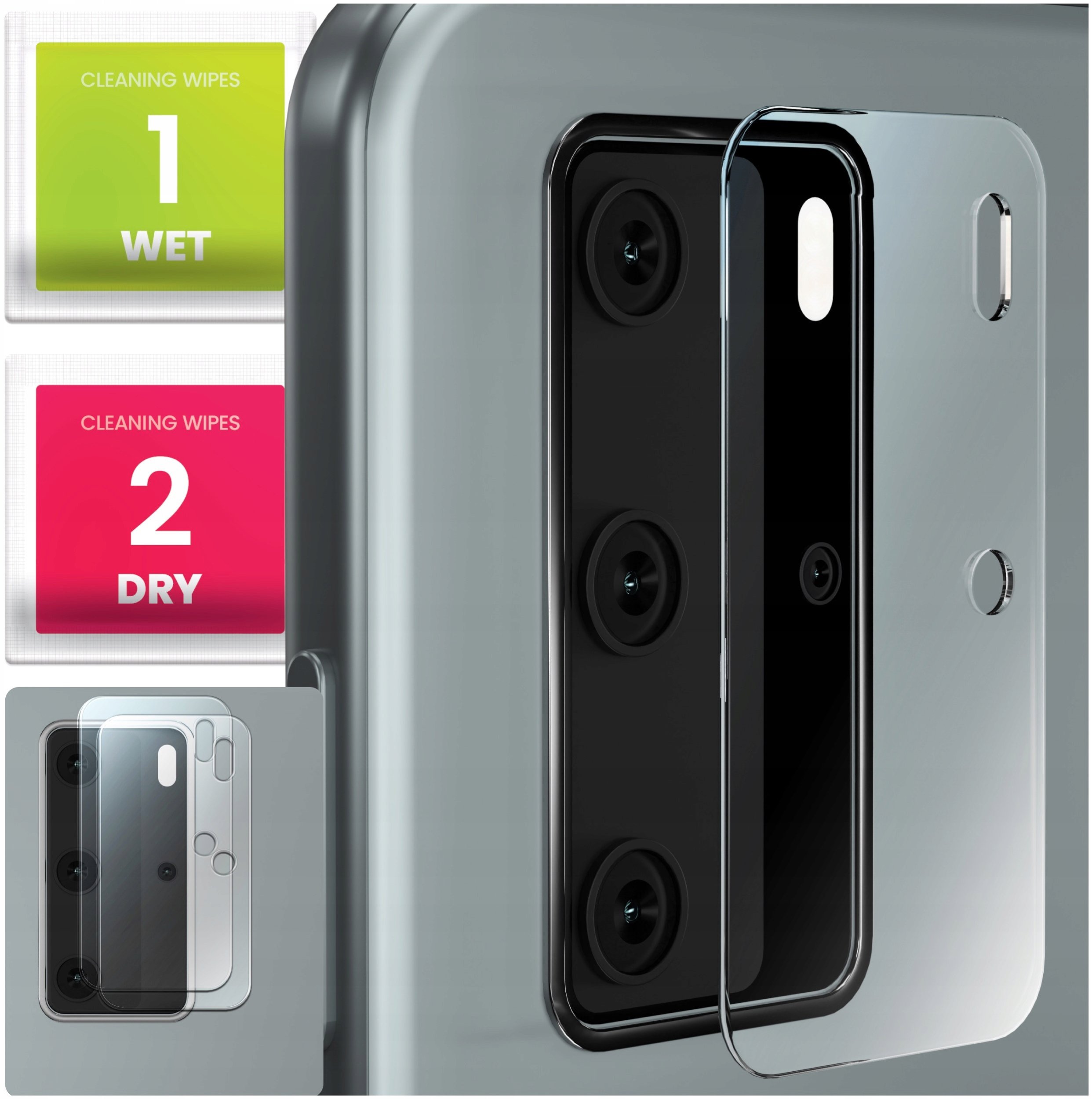 2-PAK Szkło Na Aparat Do Huawei P40 (Hartowane, Ochronne, Na Obiektyw, 9H)