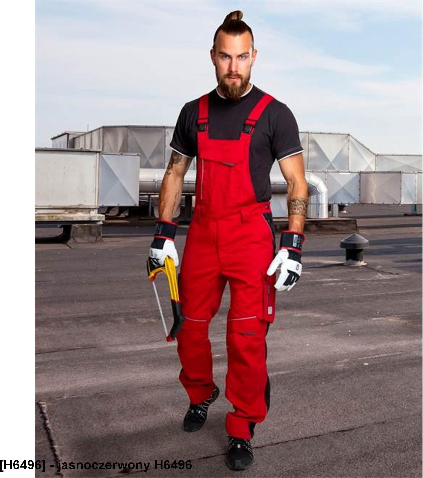 Ardon ARDON URBAN+ - Spodnie ogrodniczki ARDONURBAN+ jasno-czerwone skrócone - jasnoczerwony H6496 L