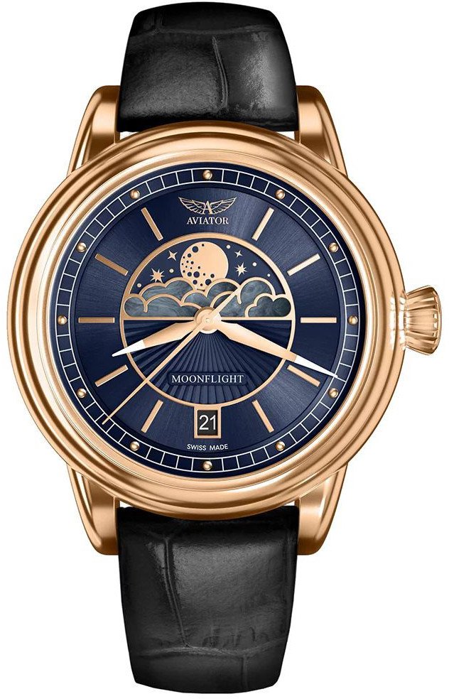 Zegarek damski Aviator V.1.33.2.256.4BM czarny