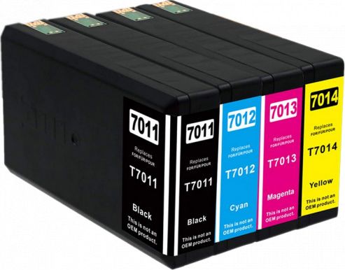 Tusz Epson 4x Tusz Do Epson T7011-7014 70/36ml CMYK