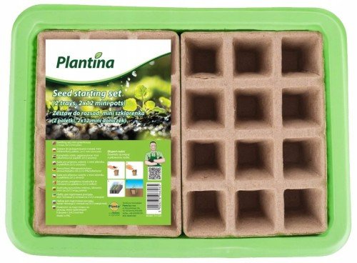 Mini szklarnia z dwoma paletkami 27x20x11cm do rozsad