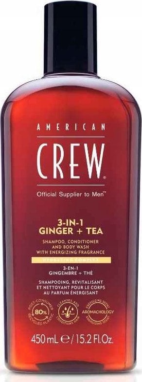 AMERICAN CREW_3-in-1 Ginger + Tea szampon + żel pod prysznic + odżywka w jednym 450ml